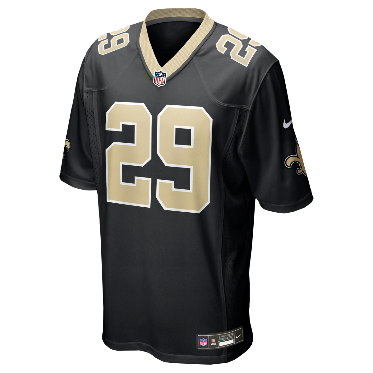 New Orleans Saints Quincy Riley Nike Black Team Game Jersey
