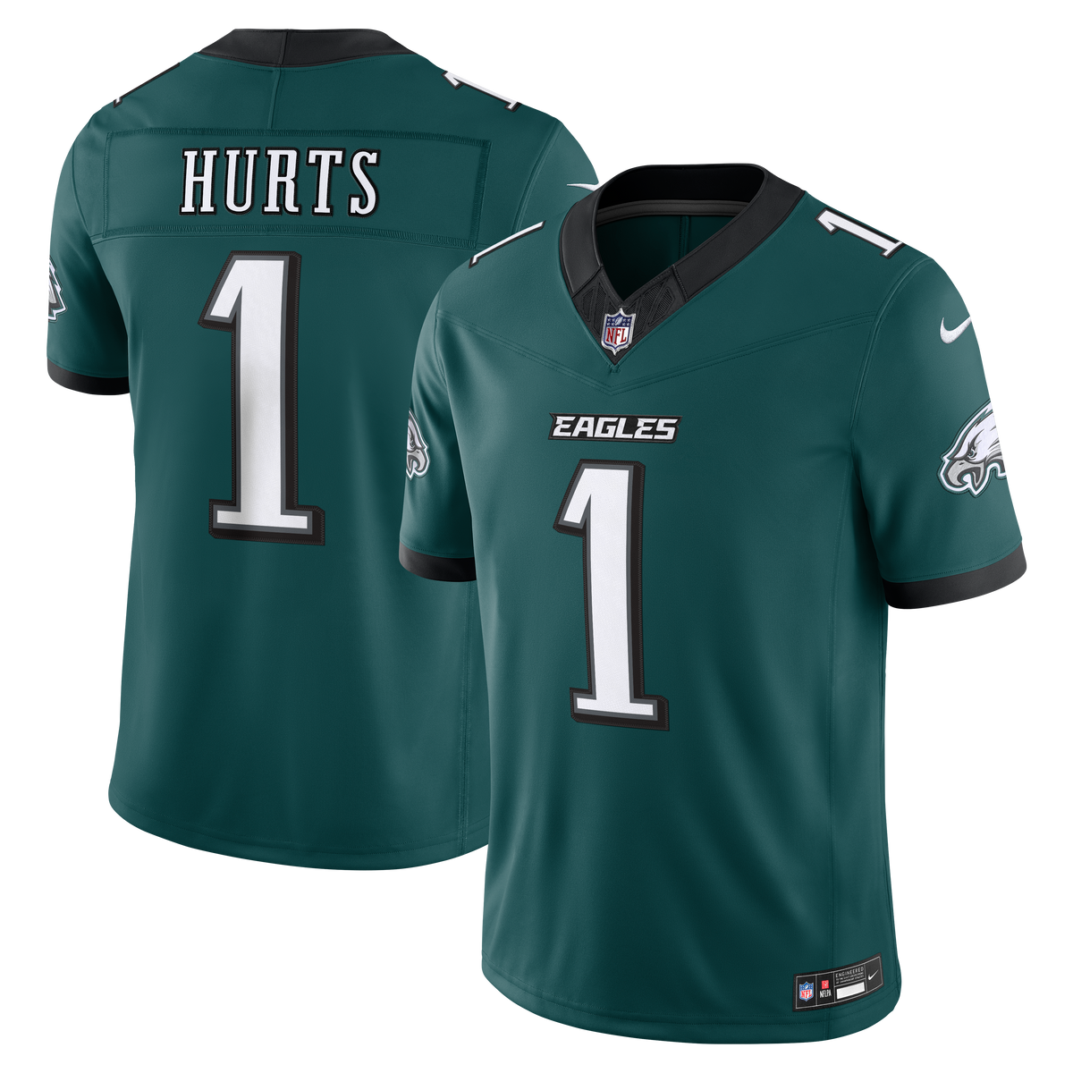 Philadelphia Eagles Jalen Hurts Nike Kelly Green Alternate Vapor F.U.S.E. Stitched Limited Jersey