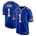Buffalo Bills Number 1 Groom Nike Royal Game Jersey