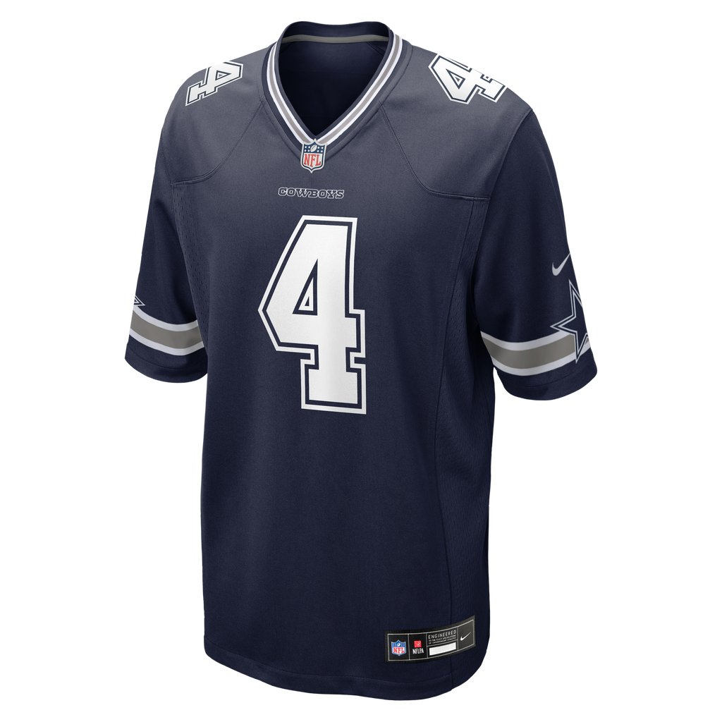 Dallas Cowboys Dak Prescott Nike Navy Game Team Jersey