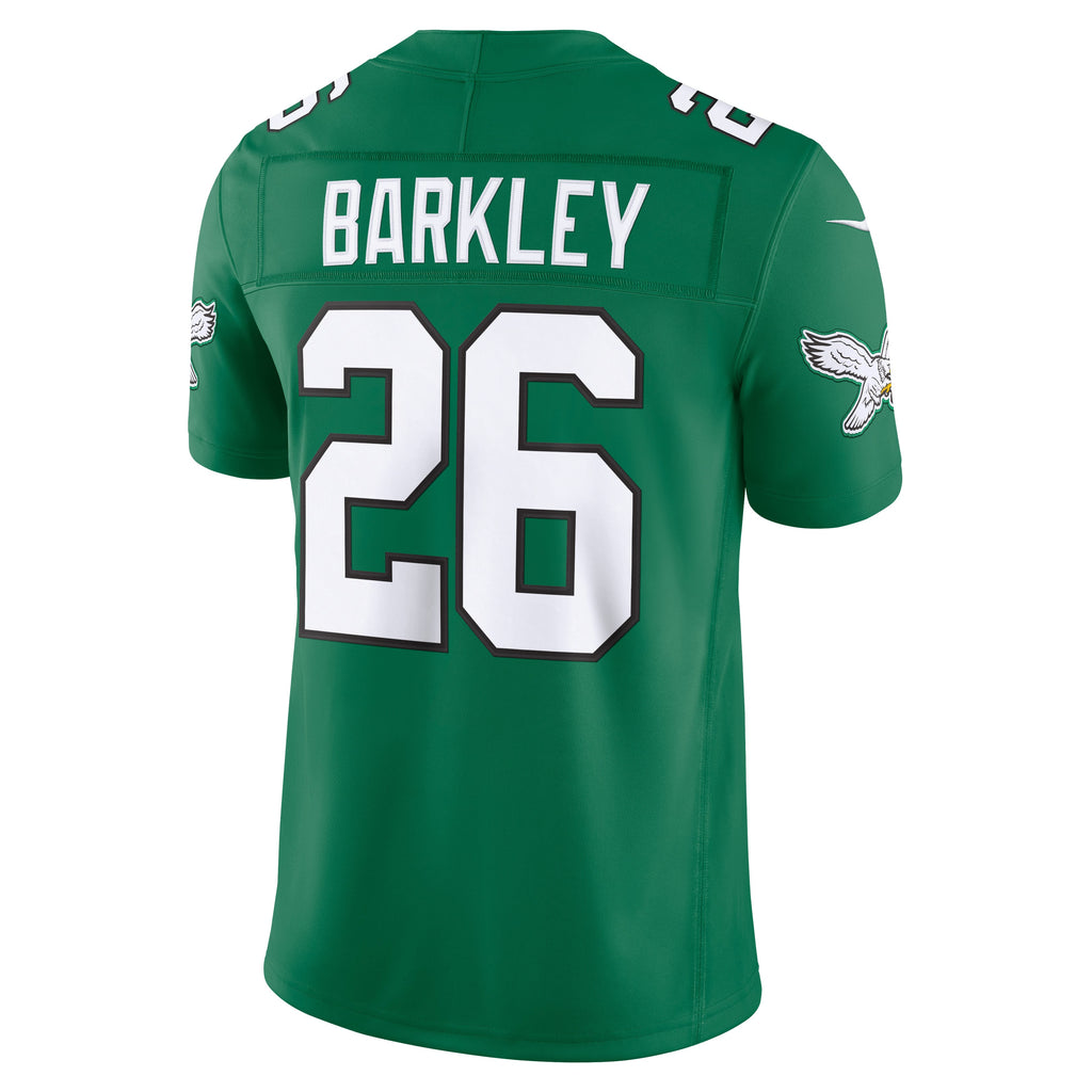 Philadelphia Eagles Saquon Barkley Nike Kelly Green Alternate Vapor F.U.S.E. Stitched Limited Jersey