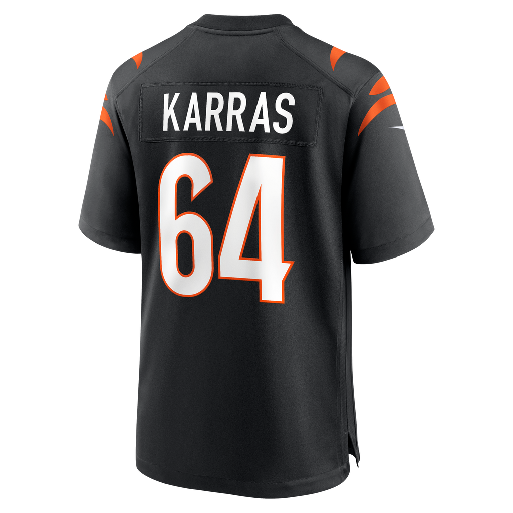 Cincinnati Bengals Ted Karras Nike Black Game Player Jersey