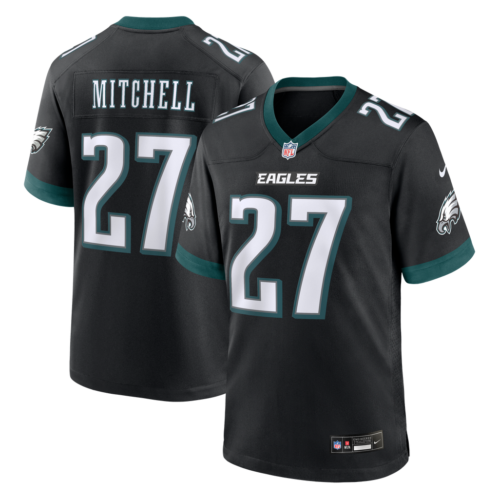 Philadelphia Eagles Quinyon Mitchell Nike Black Alternate Game Jersey