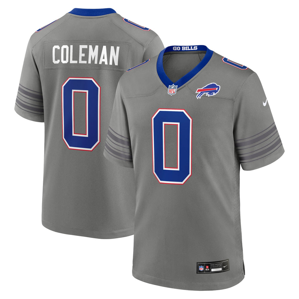 Buffalo Bills Keon Coleman Nike Gray Nickel City Game Jersey