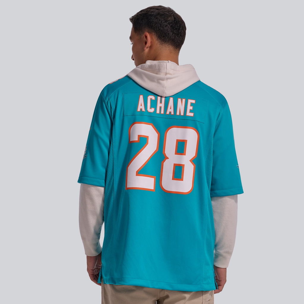 Miami Dolphins De’Von Achane Nike Aqua Player Game Jersey