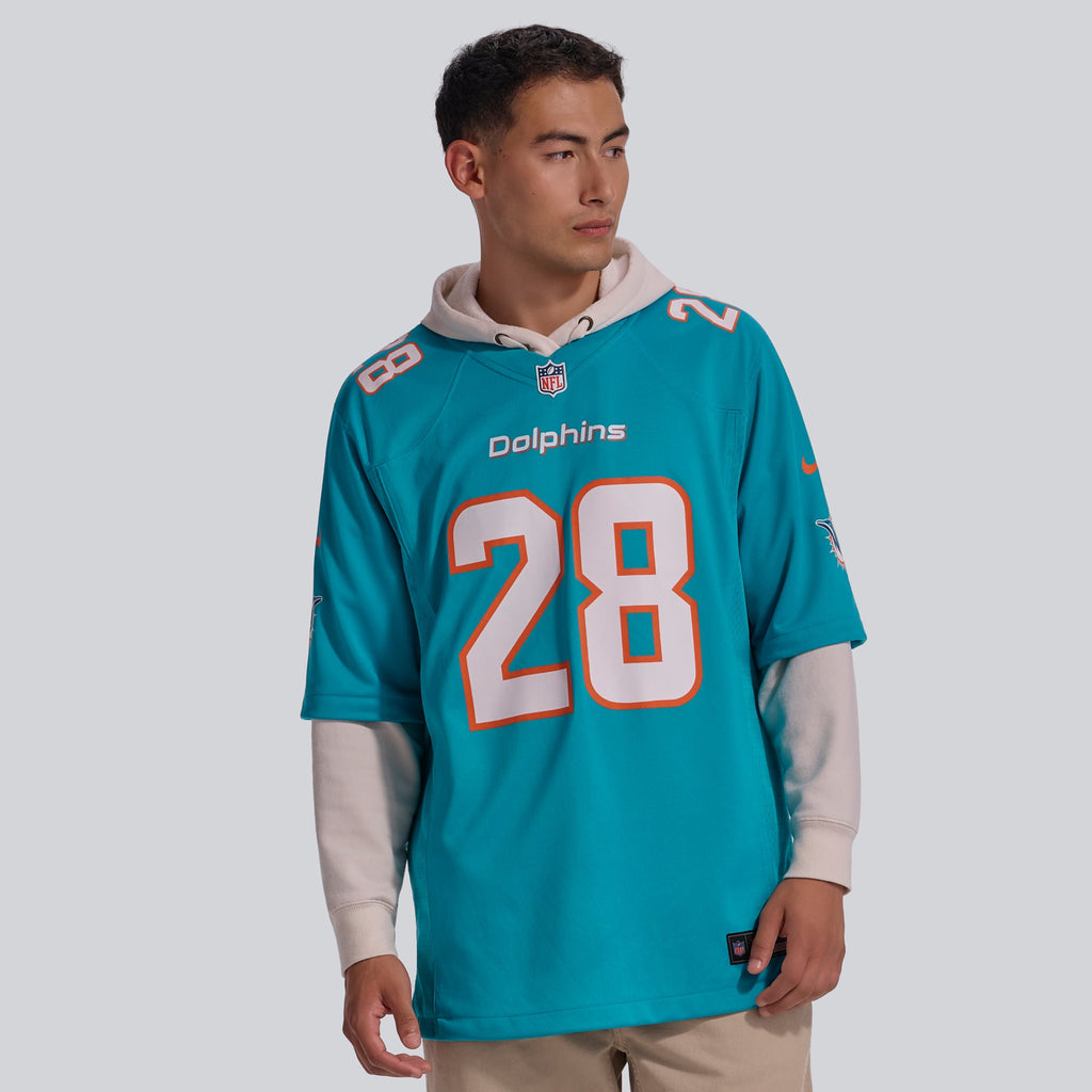 Miami Dolphins De’Von Achane Nike Aqua Player Game Jersey