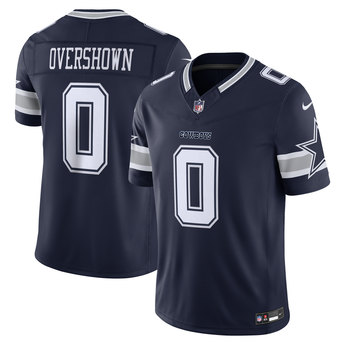 Dallas Cowboys DeMarvion Overshown Nike Navy Team Vapor F.U.S.E. Stitched Limited Jersey