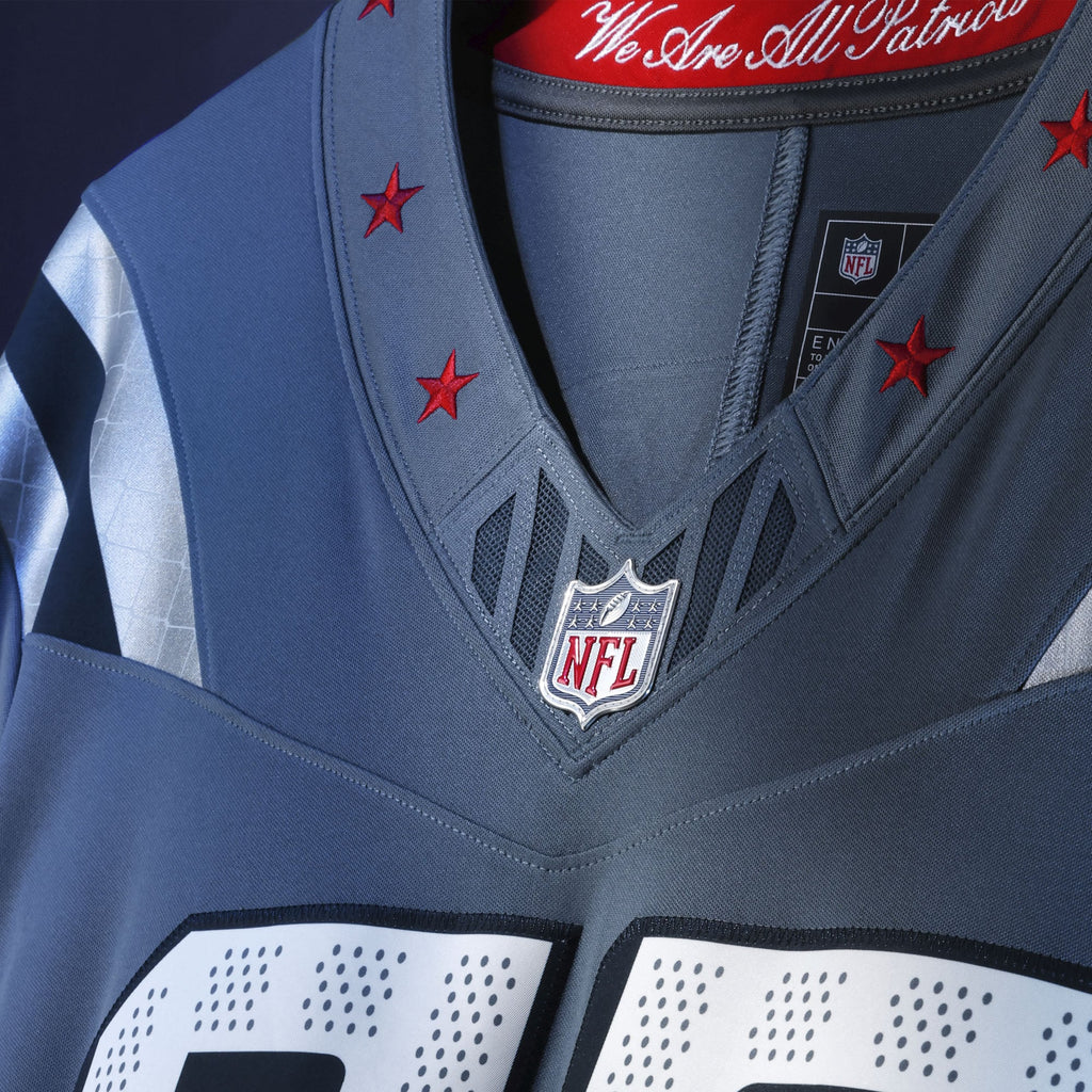New England Patriots Hunter Henry Nike Blue Rivalries Collection Stitched Limited Jersey
