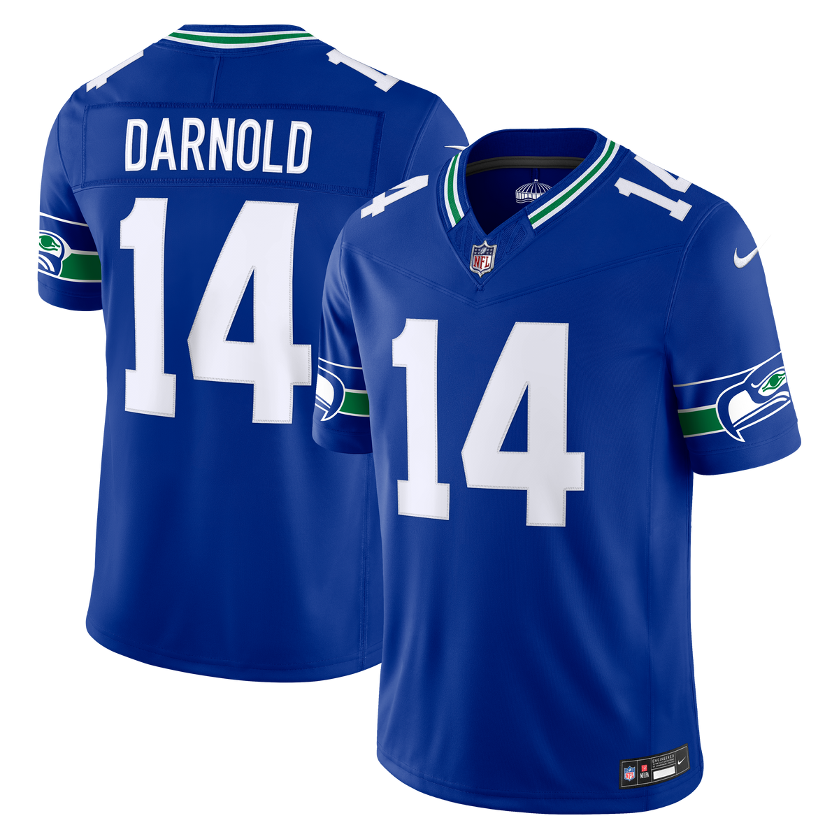Seattle Seahawks Sam Darnold Nike College Navy Team Vapor F.U.S.E. Stitched Limited Jersey