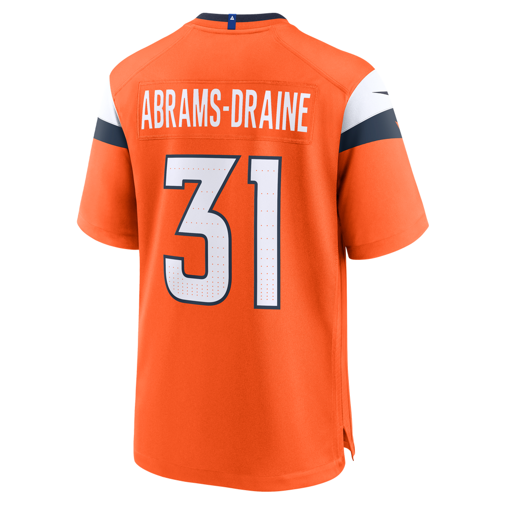 Denver Broncos Kris Abrams-Draine Nike Orange Team Game Jersey