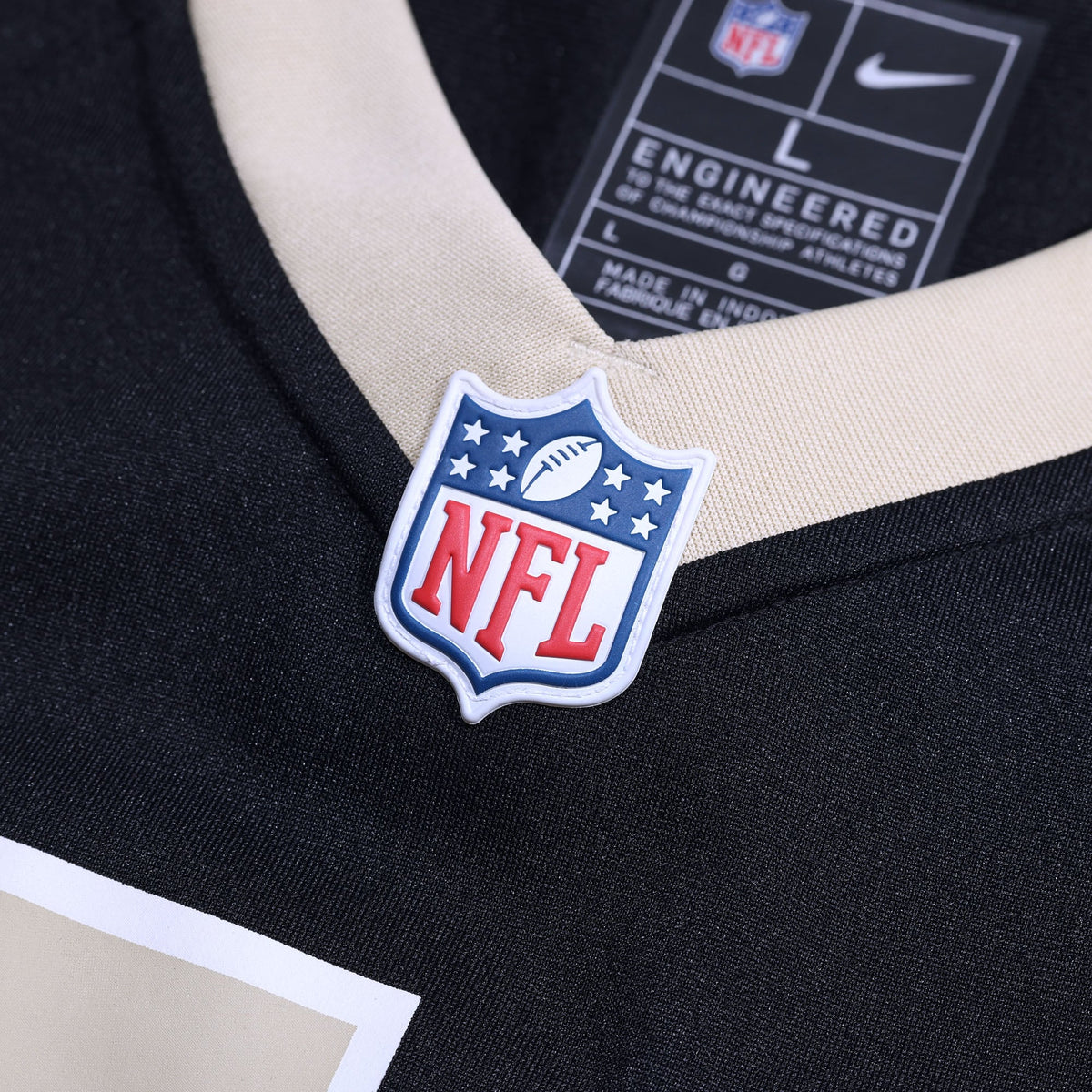 New Orleans Saints Taliese Fuaga Nike Black Player Game Jersey