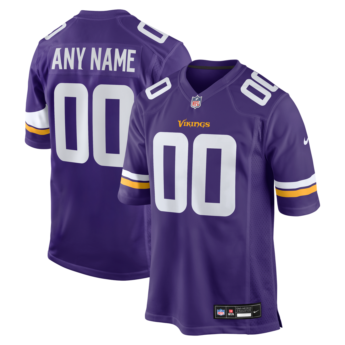 Minnesota Vikings Nike Purple Custom Game Jersey
