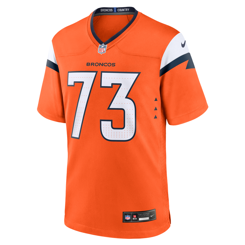 Denver Broncos Frank Crum Nike Orange Team Game Jersey