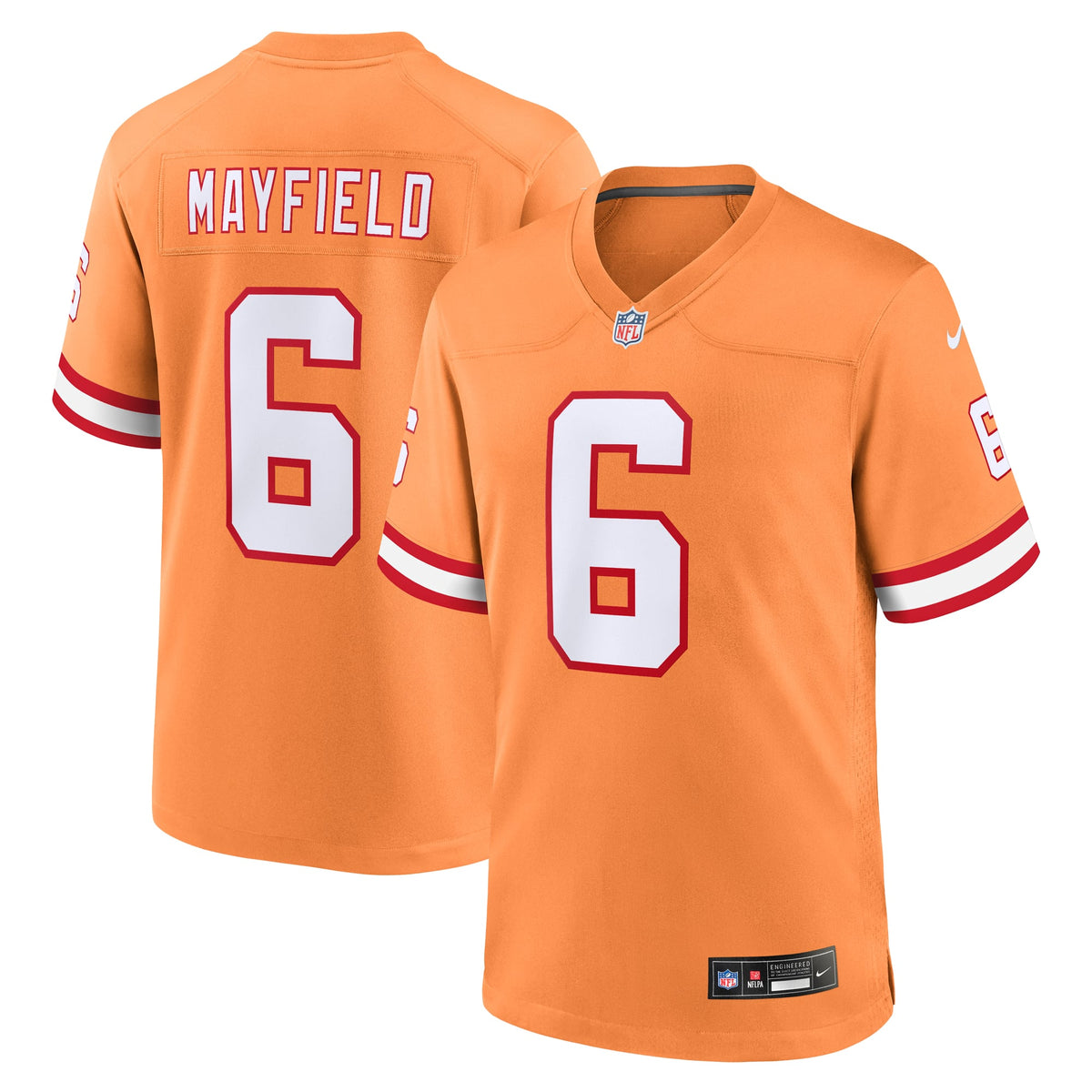 Tampa Bay Buccaneers Baker Mayfield Nike Pewter Alternate Game Player Jersey