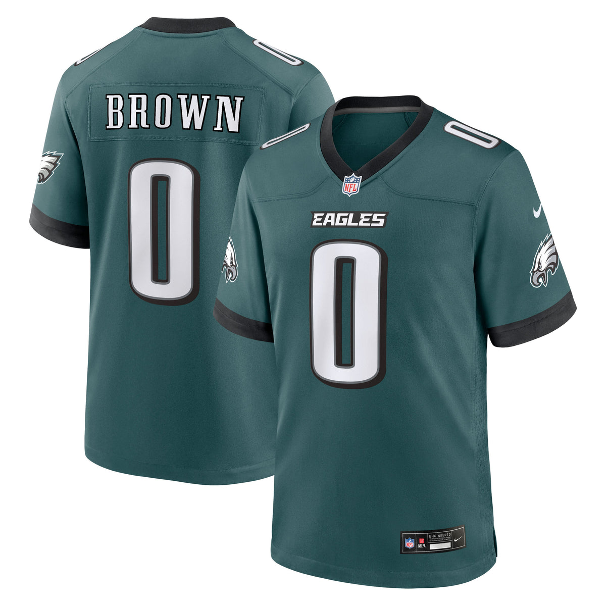 Philadelphia Eagles Marquise Brown Nike Kelly Green Alternate 2 Game Jersey