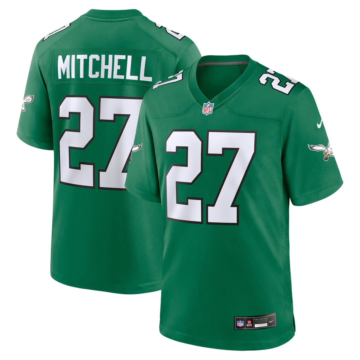 Philadelphia Eagles Quinyon Mitchell Nike Midnight Green Team Game Jersey