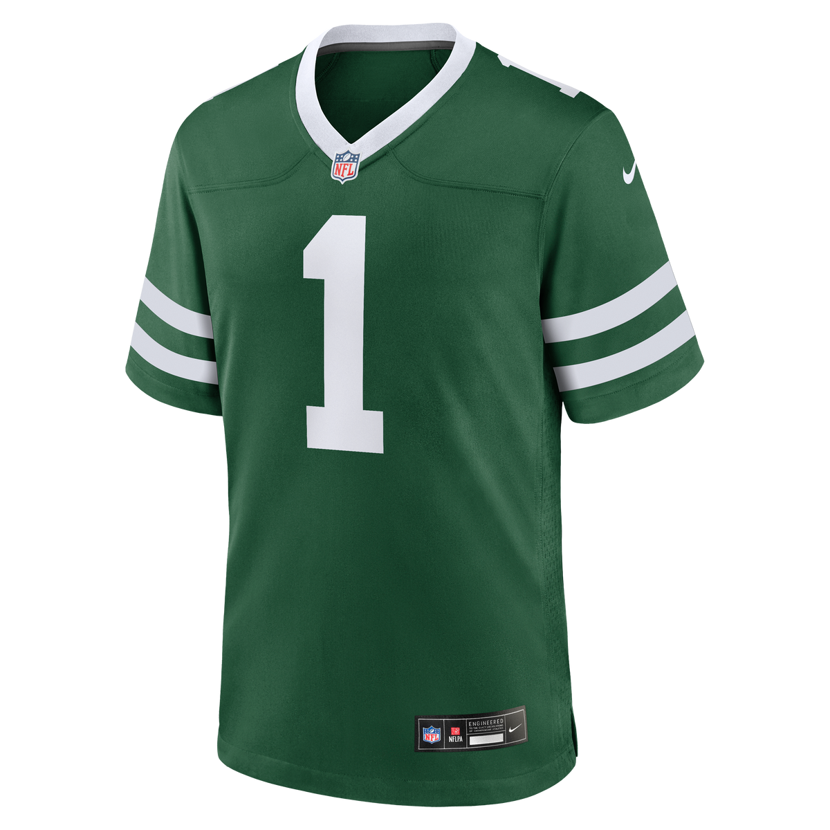 New York Jets Nike Legacy Green #1 Dad Game Jersey