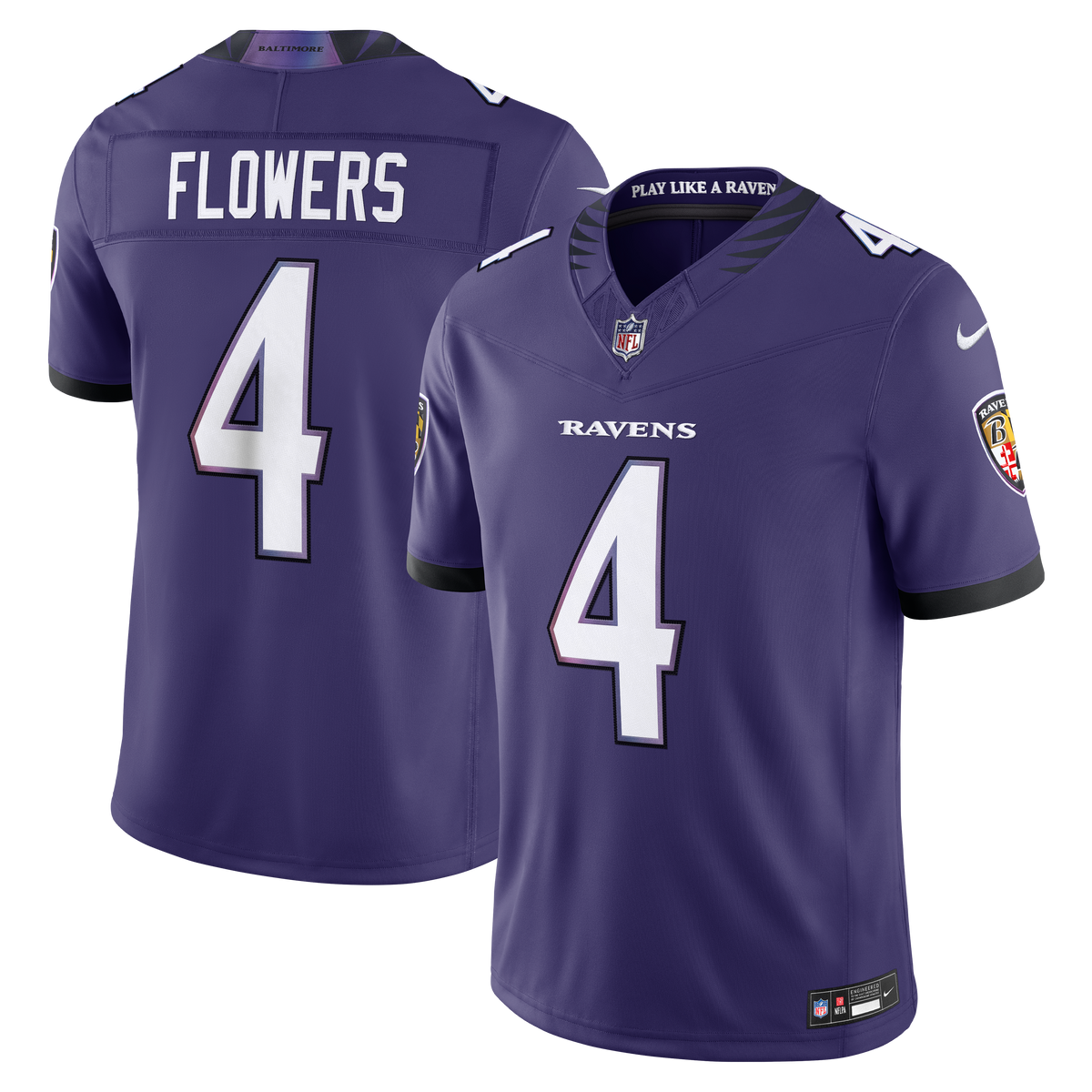Baltimore Ravens Zay Flowers Nike Purple Team Vapor F.U.S.E. Stitched Limited Jersey