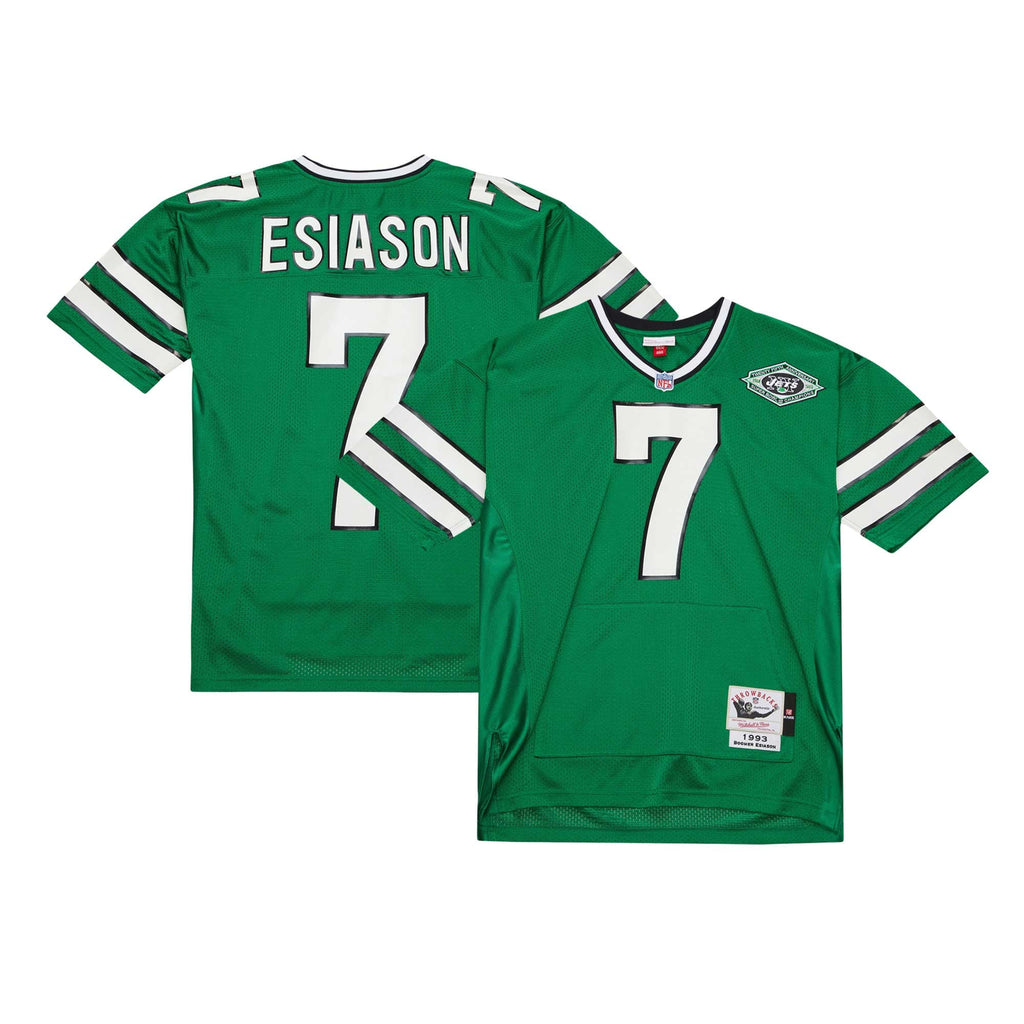 New York Jets Boomer Esiason Mitchell & Ness Kelly Green 1993 Authentic Throwback Retired Player Pocket Jersey