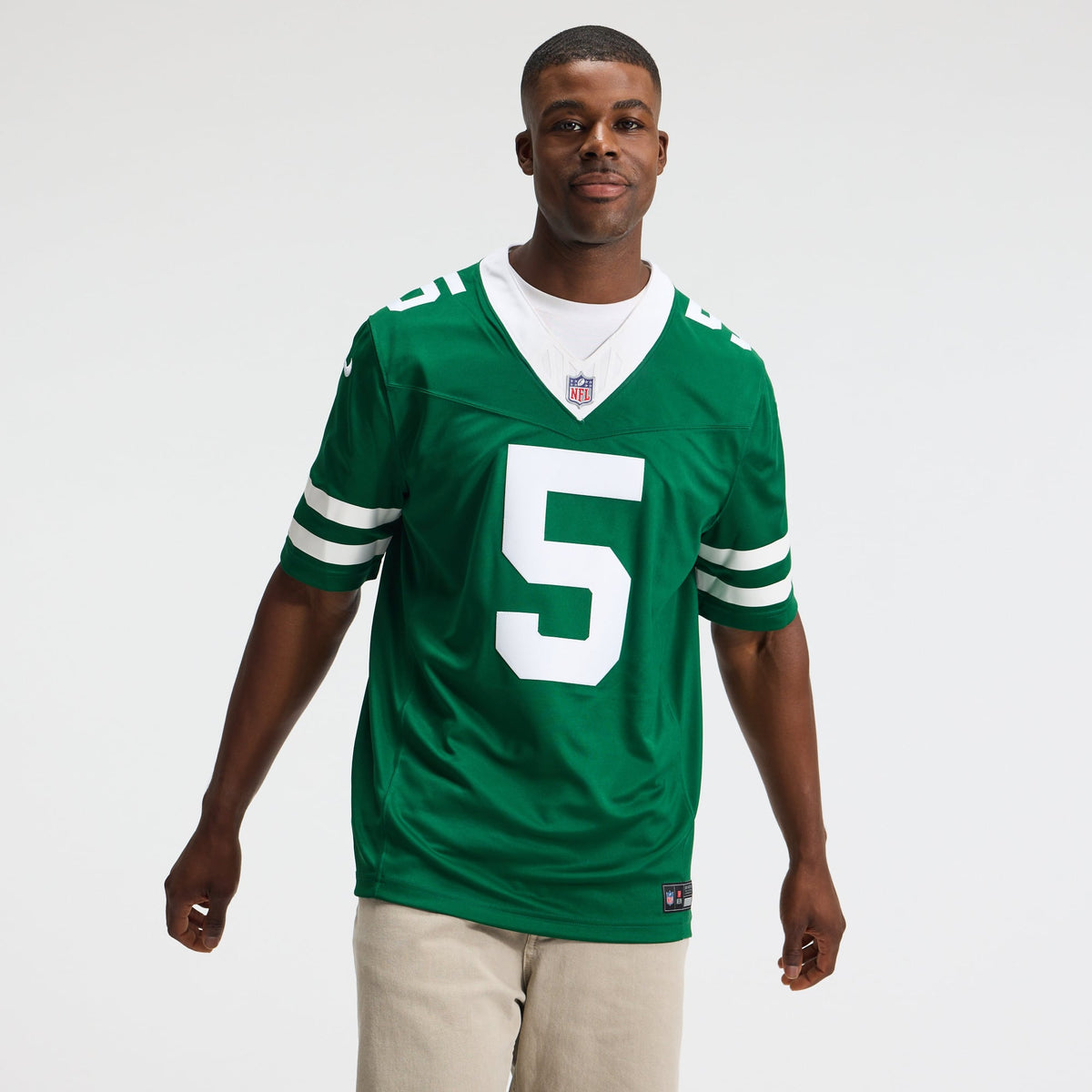 New York Jets Garrett Wilson Nike Legacy Green Team Vapor F.U.S.E. Stitched Limited Jersey