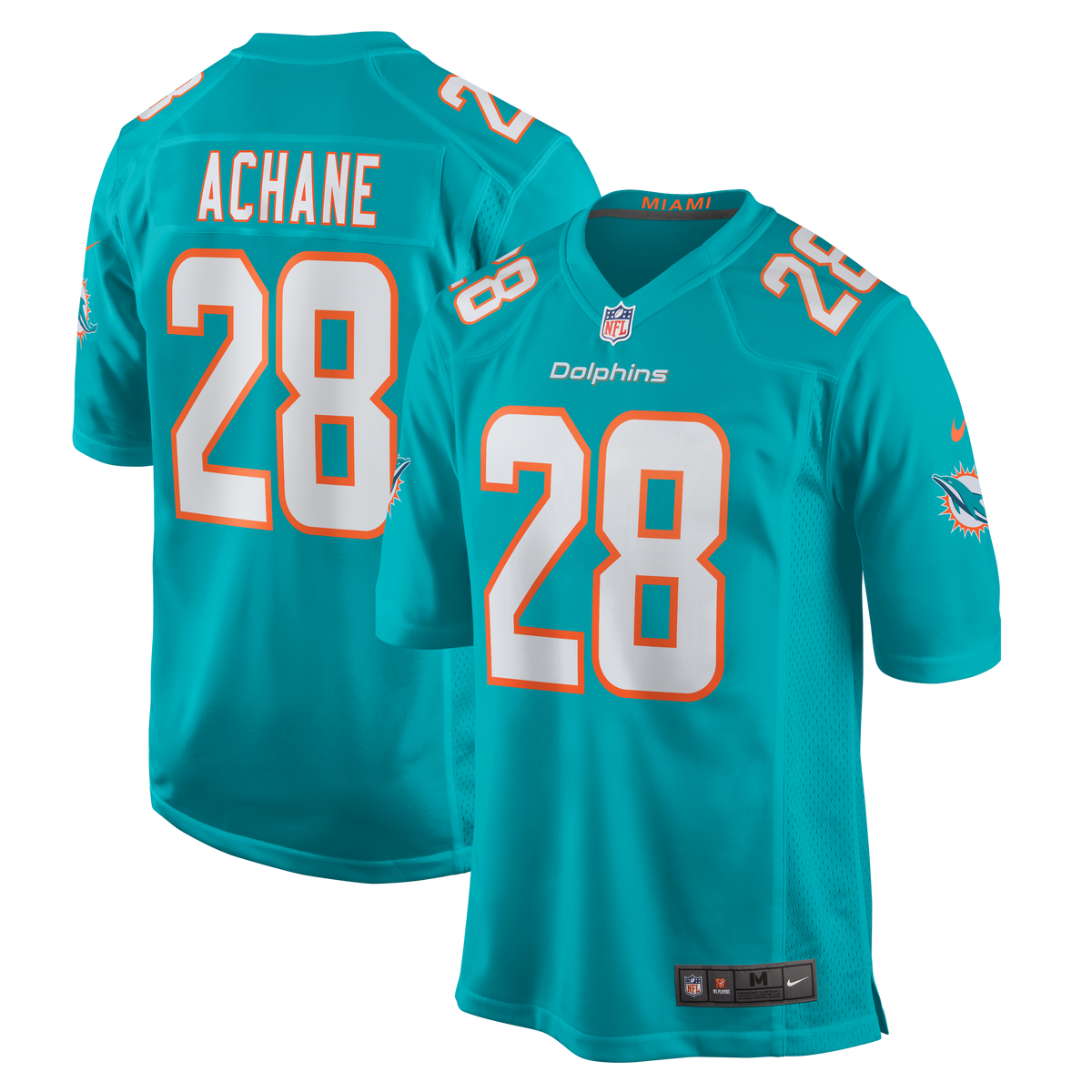 Miami Dolphins De’Von Achane Nike Aqua Player Game Jersey