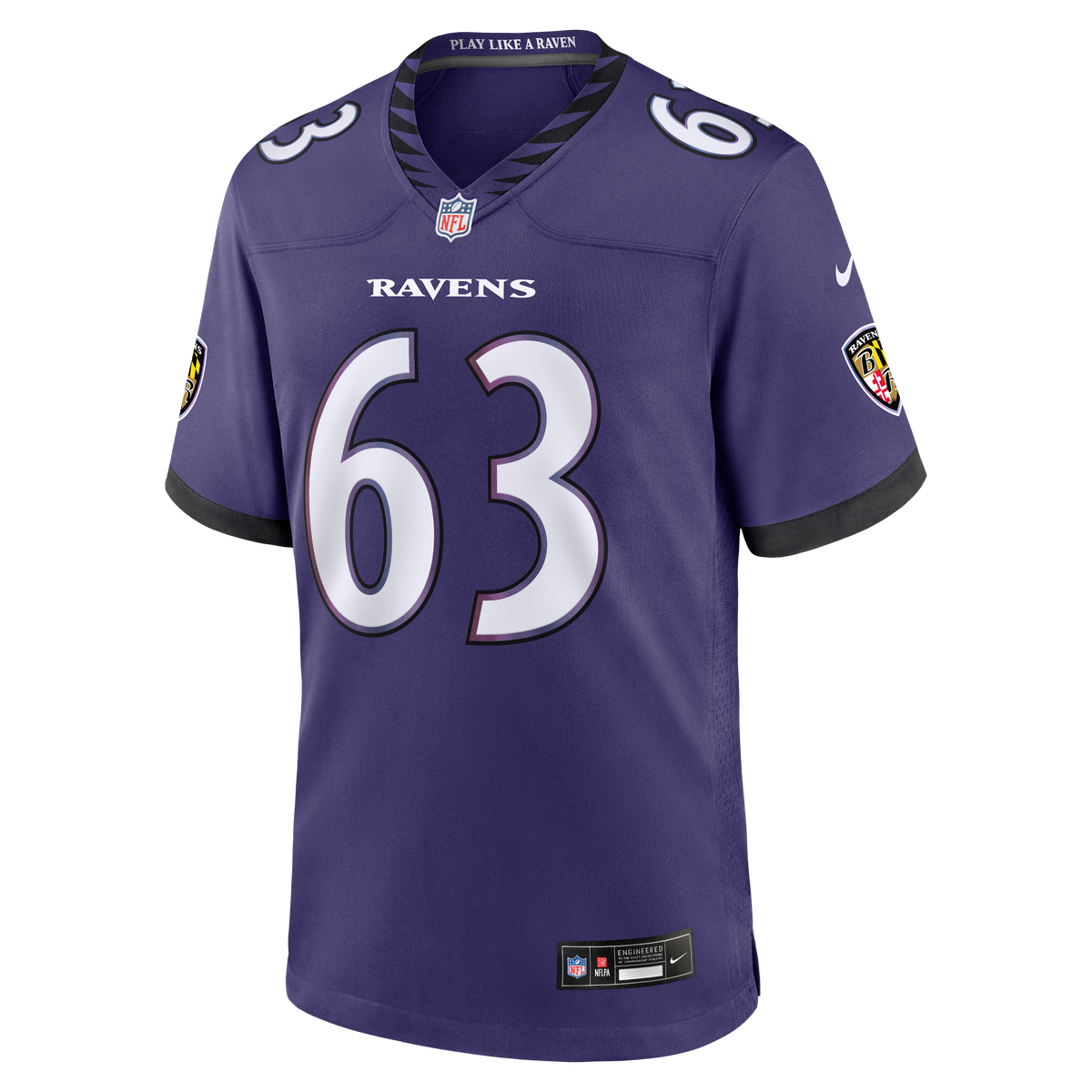 Baltimore Ravens Danny Pinter Nike Purple Team Game Jersey