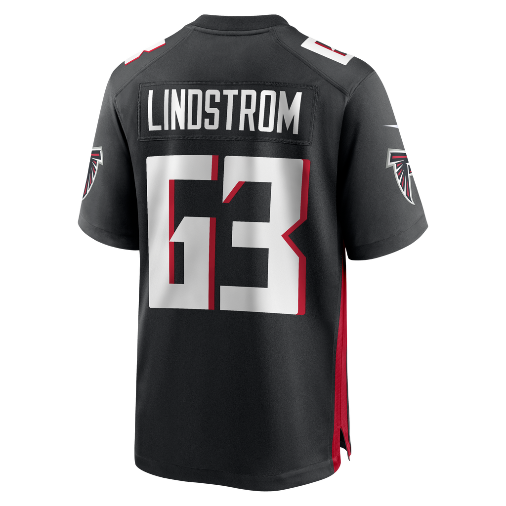 Atlanta Falcons Chris Lindstrom Nike Black Game Jersey