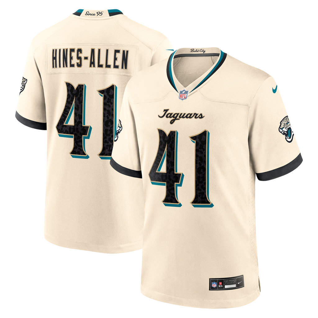 Jacksonville Jaguars Josh Hines-Allen Nike Natural 2026 Rivalries Collection Game Jersey