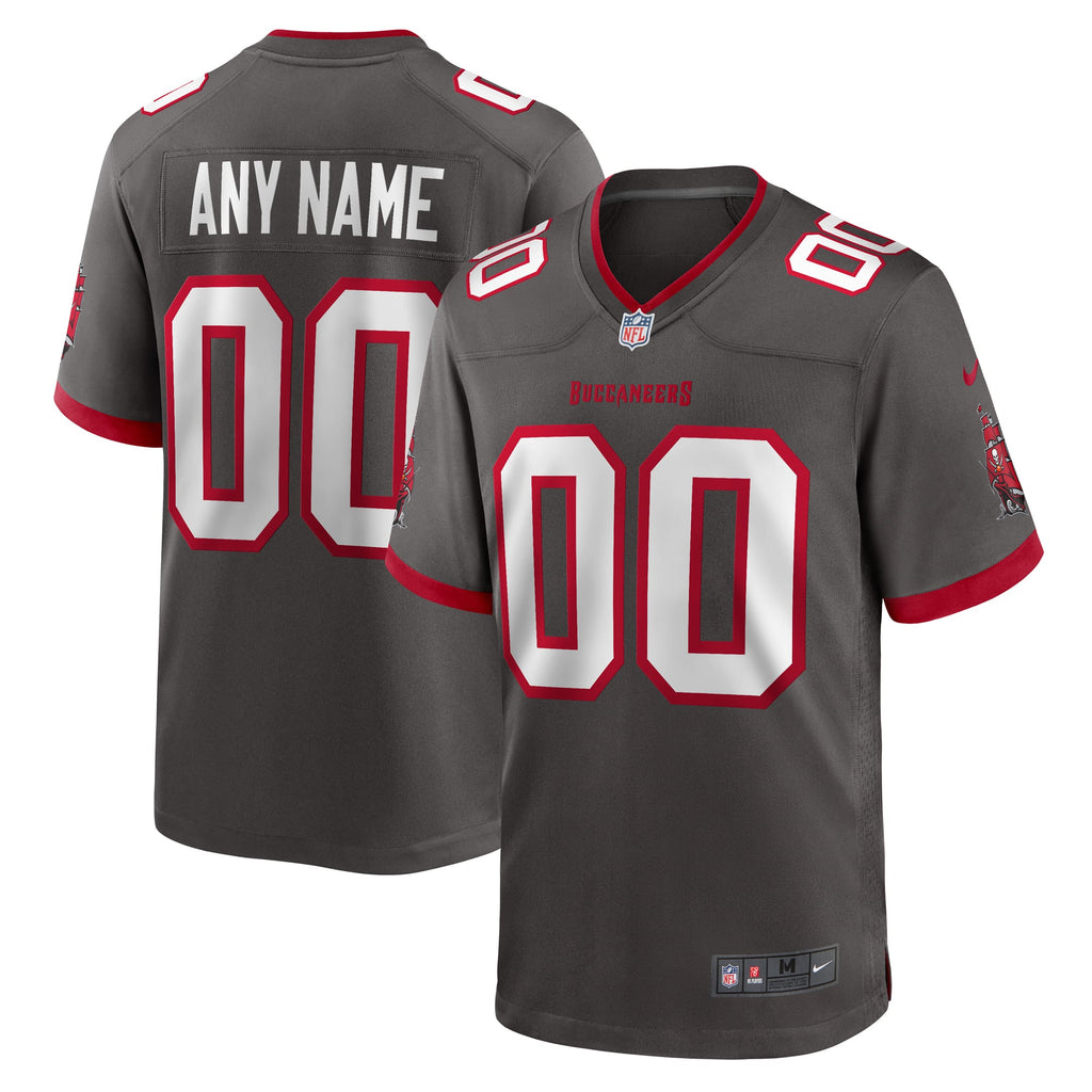 Tampa Bay Buccaneers Nike Pewter Alternate Custom Game Jersey