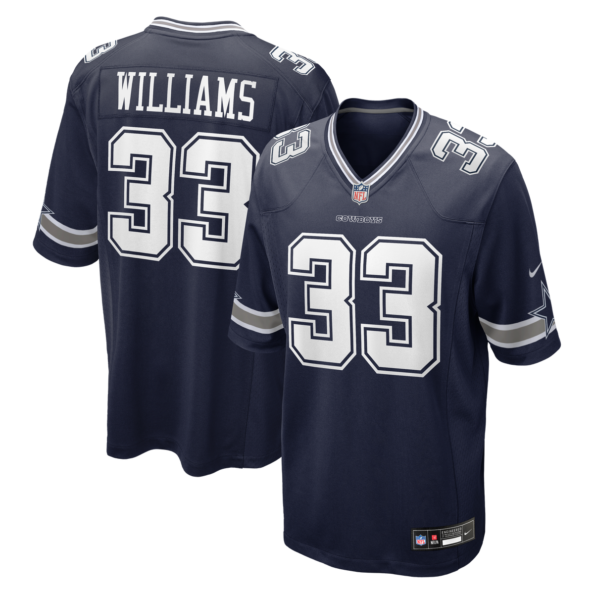 Dallas Cowboys Javonte Williams Nike White Alternate Game Jersey