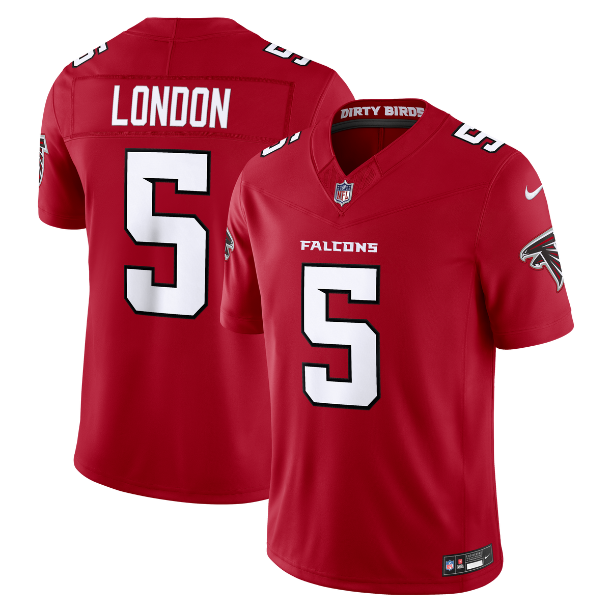 Atlanta Falcons Drake London Nike Black Alternate Throwback Vapor F.U.S.E. Stitched Limited Jersey