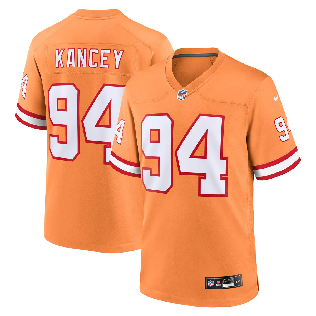 Tampa Bay Buccaneers Calijah Kancey Nike Orange Alternate Game Jersey