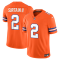 Denver Broncos Pat Surtain II Nike Orange Alternate Mile High Collection 1977 Throwback Vapor F.U.S.E. Stitched Limited Jersey