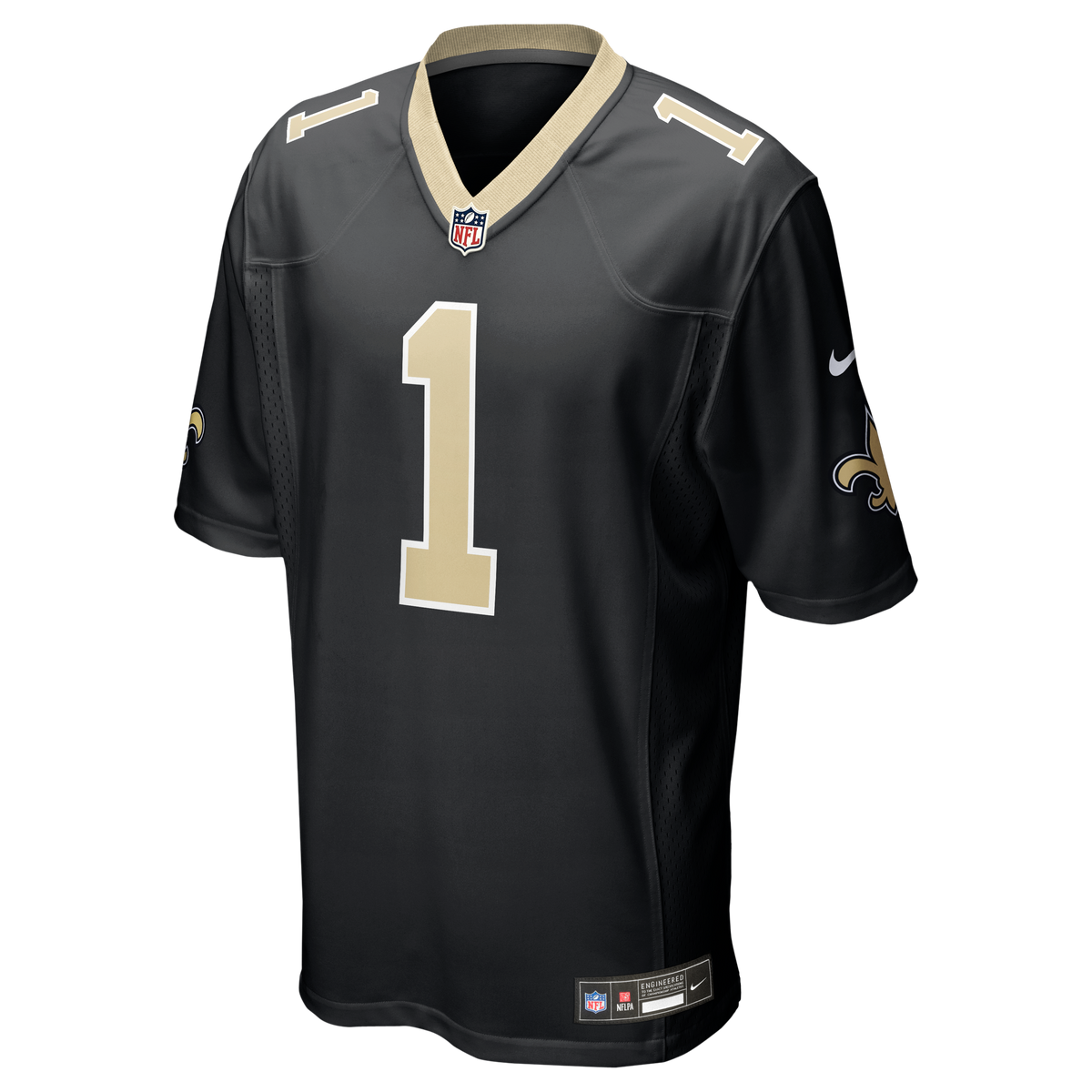 New Orleans Saints Number 1 Groom Nike Black Game Jersey