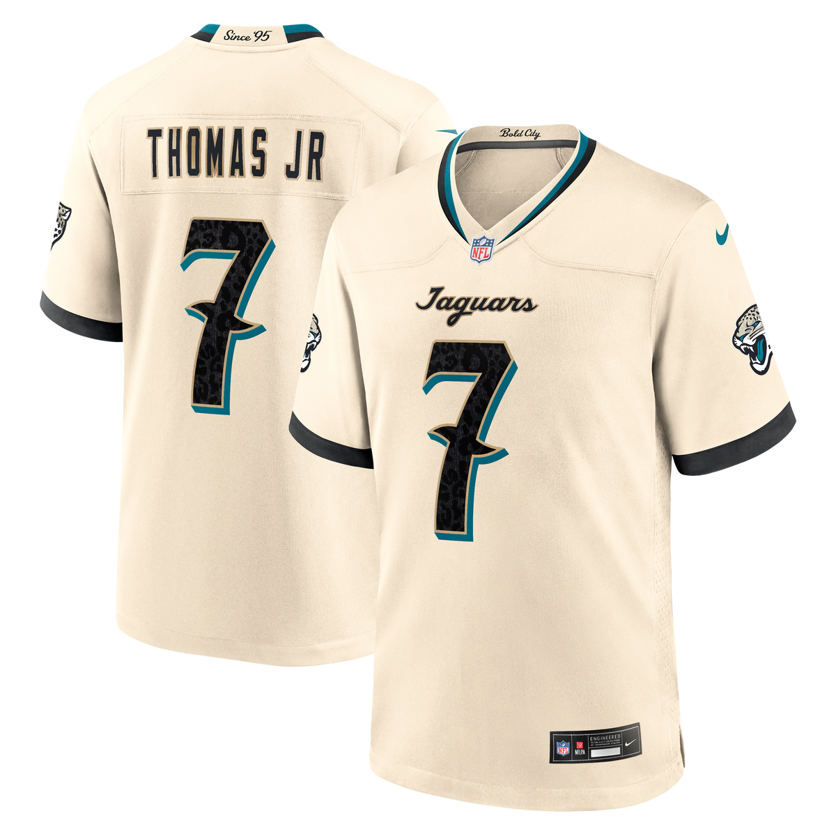 Jacksonville Jaguars Brian Thomas Jr. Nike Natural 2026 Rivalries Collection Game Jersey