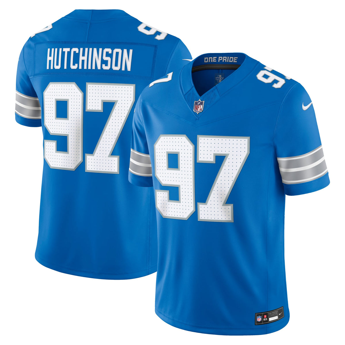 Detroit Lions Aidan Hutchinson Nike White Vapor F.U.S.E. Stitched Limited Jersey