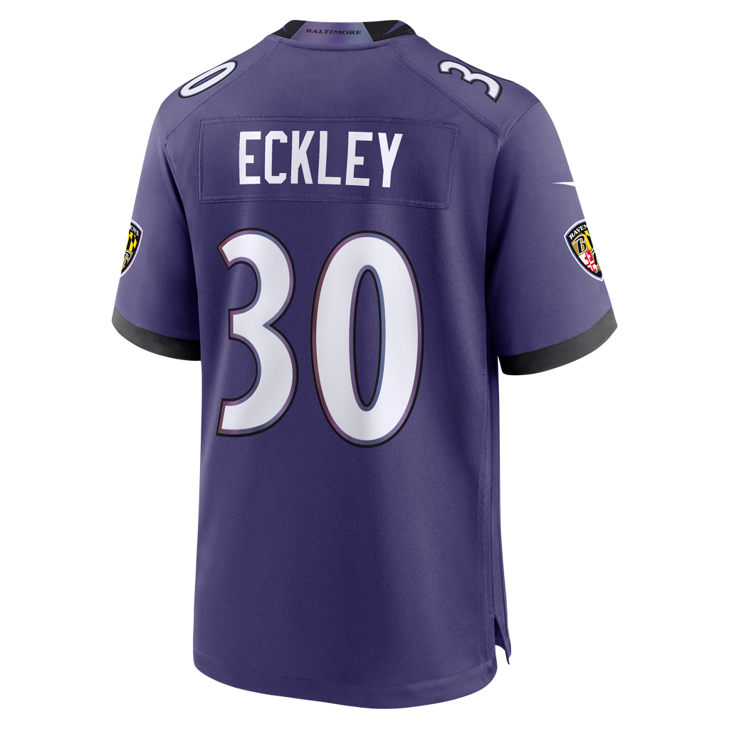 Baltimore Ravens Ryan Eckley Nike Purple Team Game Jersey