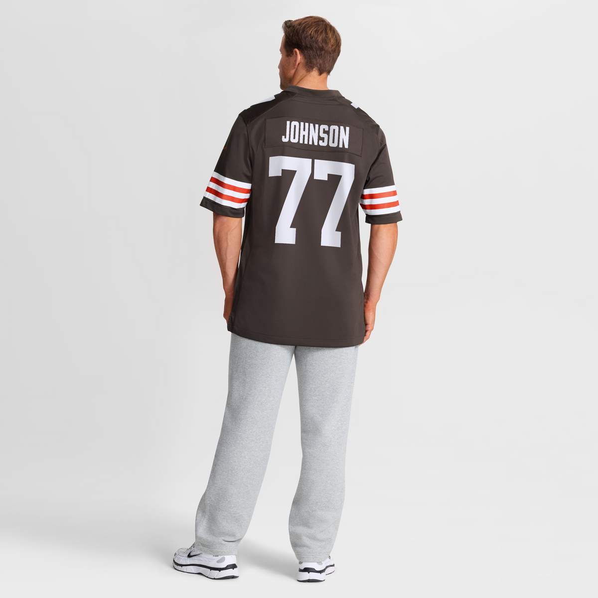 Cleveland Browns Zion Johnson Nike Brown Team Game Jersey