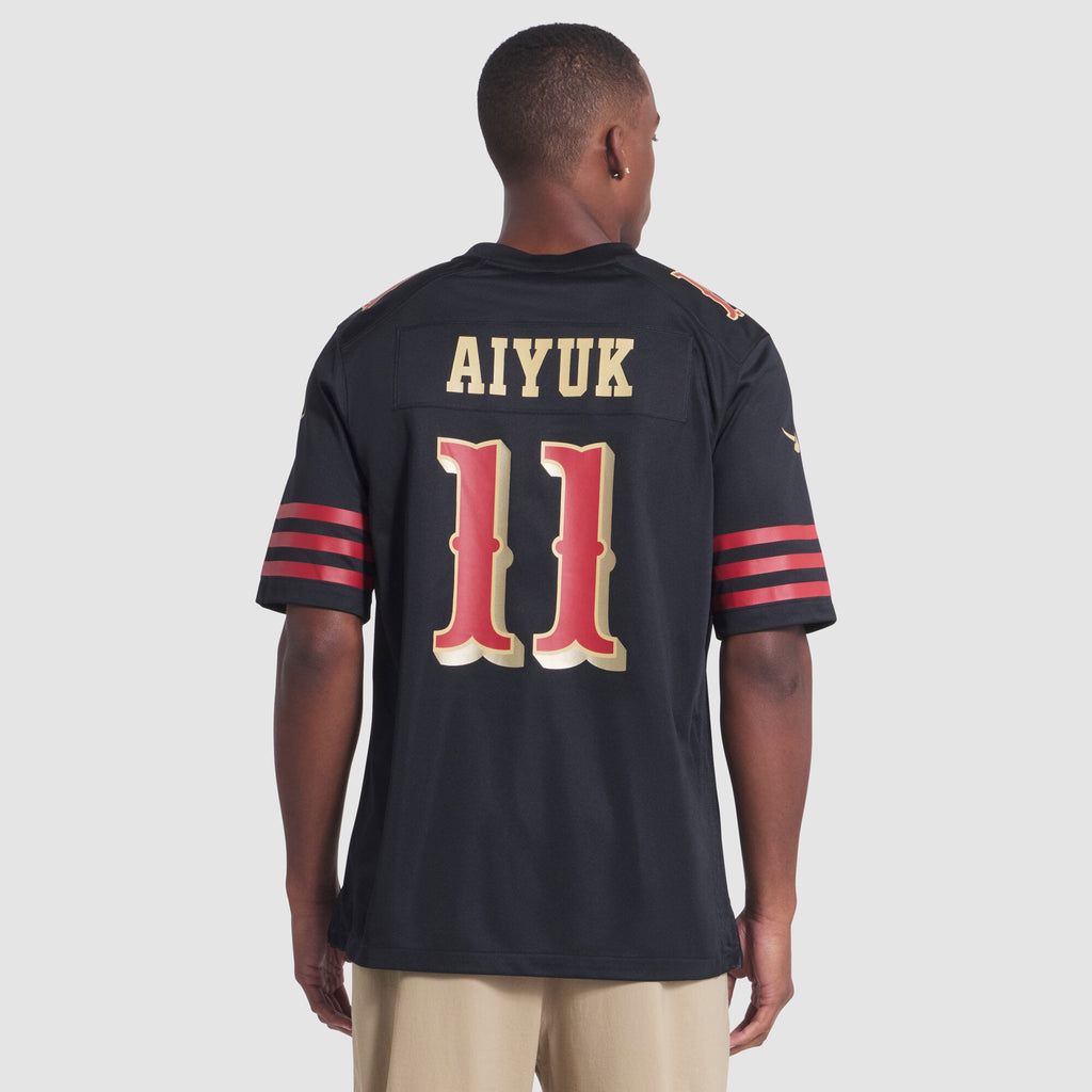 San Francisco 49ers Brandon Aiyuk Nike Black Rivalries Collection Game Jersey