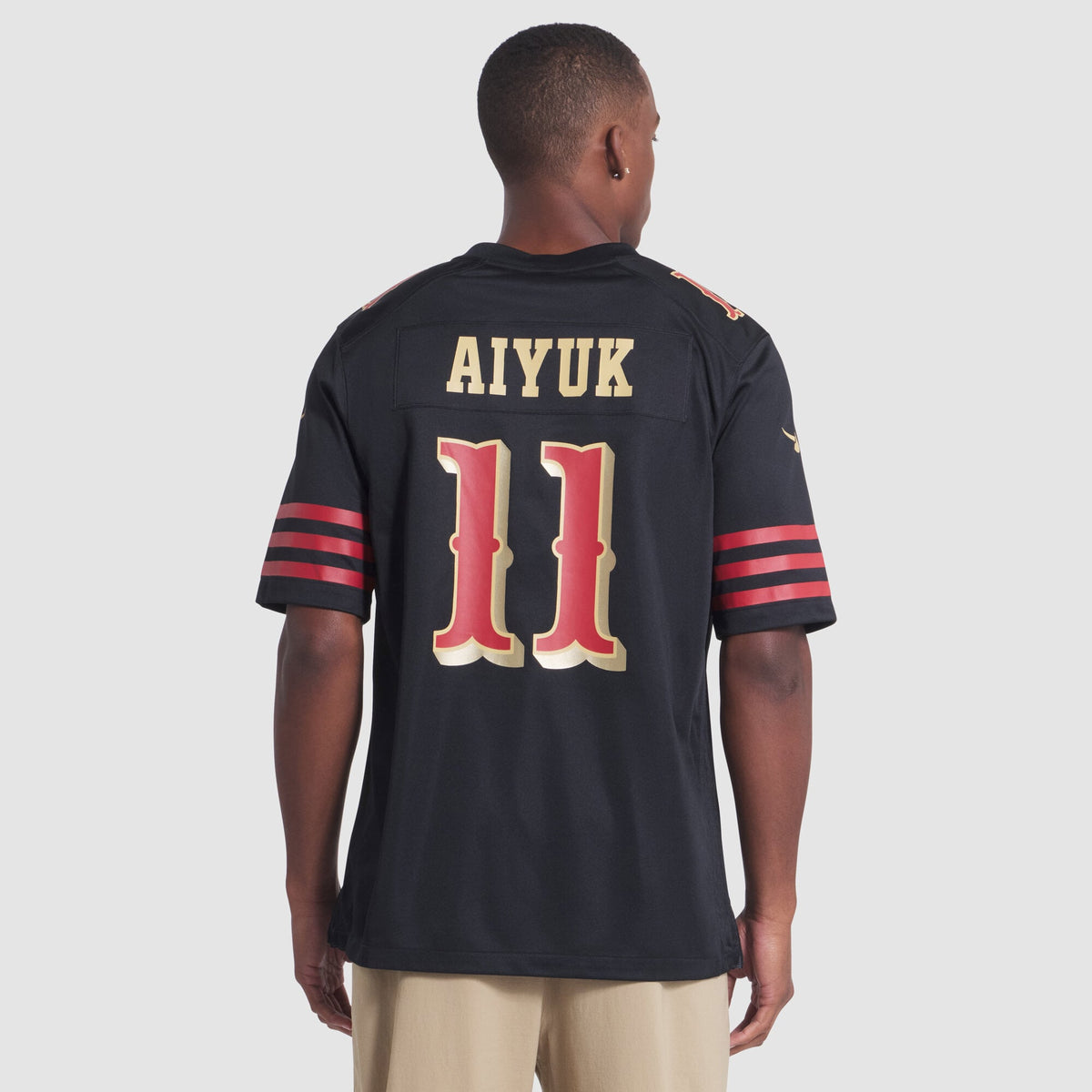 San Francisco 49ers Brandon Aiyuk Nike Black Rivalries Collection Game Jersey