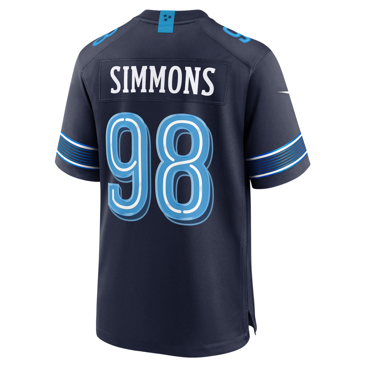Tennessee Titans Jeffery Simmons Nike Navy 2026 Rivalries Collection Game Jersey