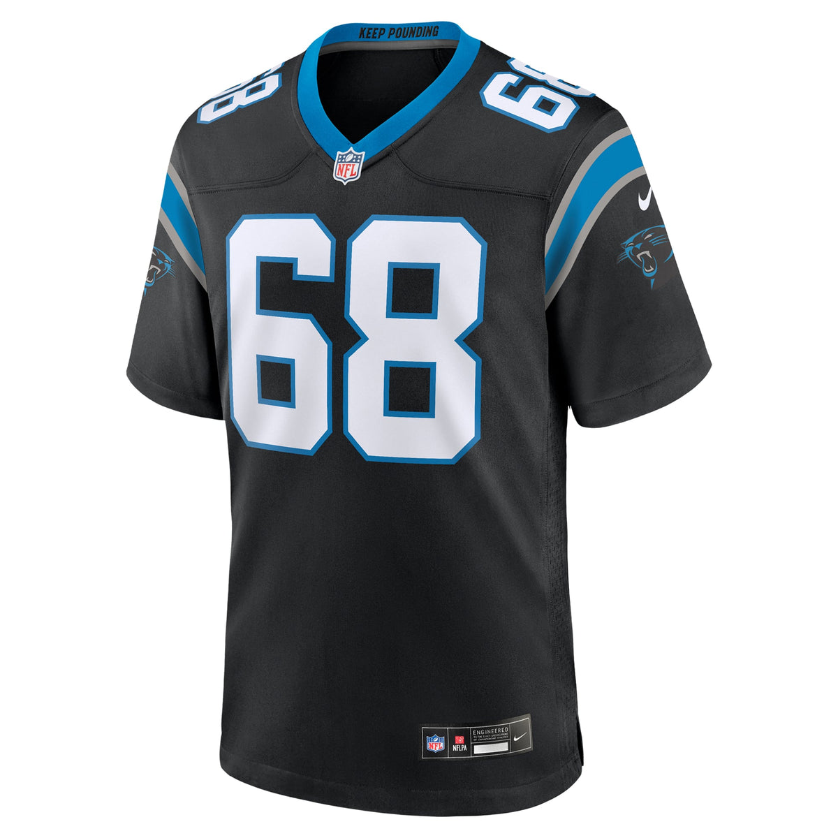 Carolina Panthers Damien Lewis Nike Black Game Jersey