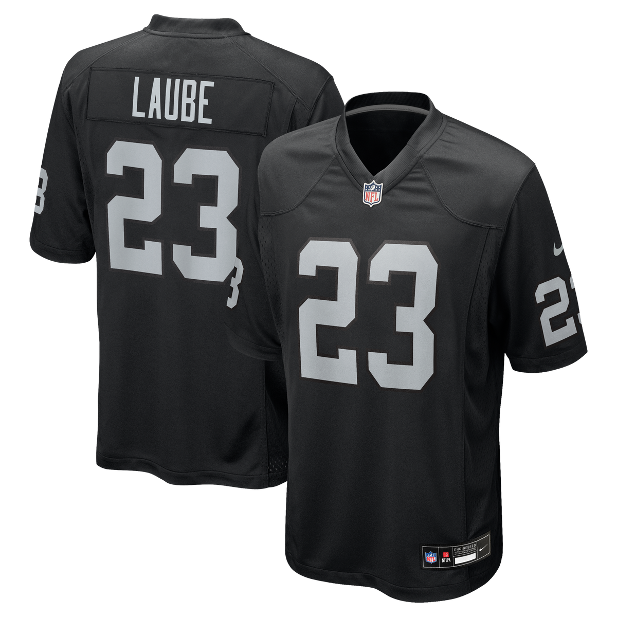 Las Vegas Raiders Dylan Laube Nike Black Team Game Jersey