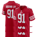 San Francisco 49ers Earnest Brown IV Nike Scarlet Team Game Jersey