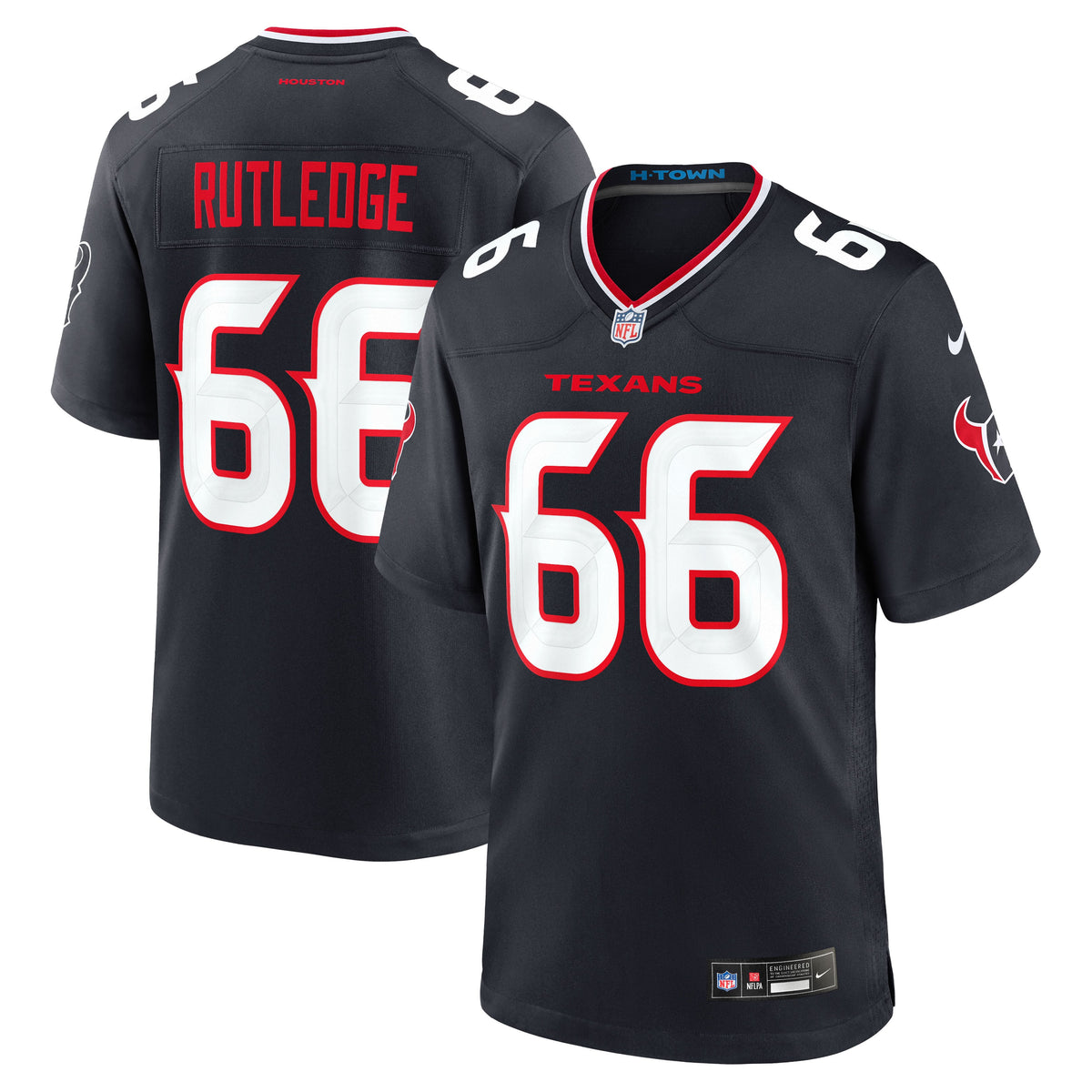 Houston Texans Keylan Rutledge Nike Navy Team Game Jersey
