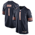 Chicago Bears Number 1 Groom Nike Navy Game Jersey