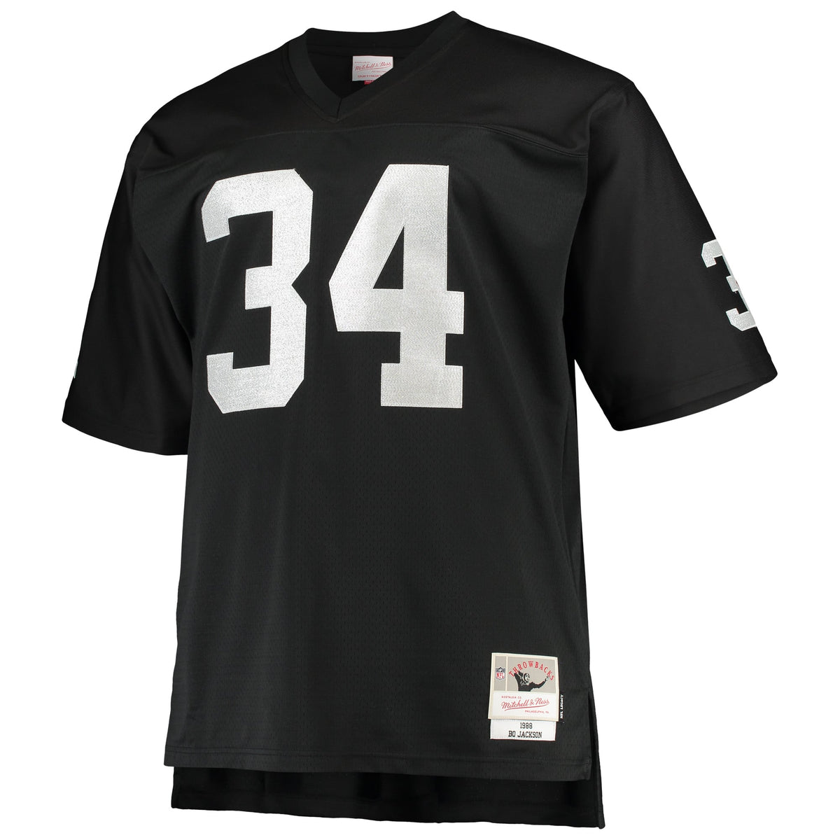 Las Vegas Raiders Bo Jackson Mitchell & Ness Black Big & Tall 1988 Retired Player Replica Jersey