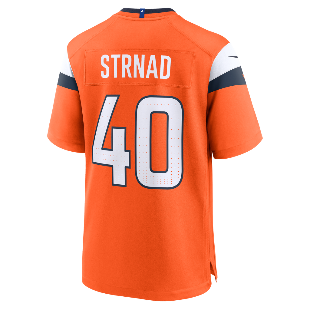 Denver Broncos Justin Strnad Nike Orange Team Game Jersey