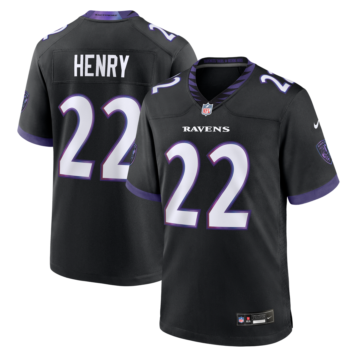 Baltimore Ravens Derrick Henry Nike Black Alternate Game Jersey