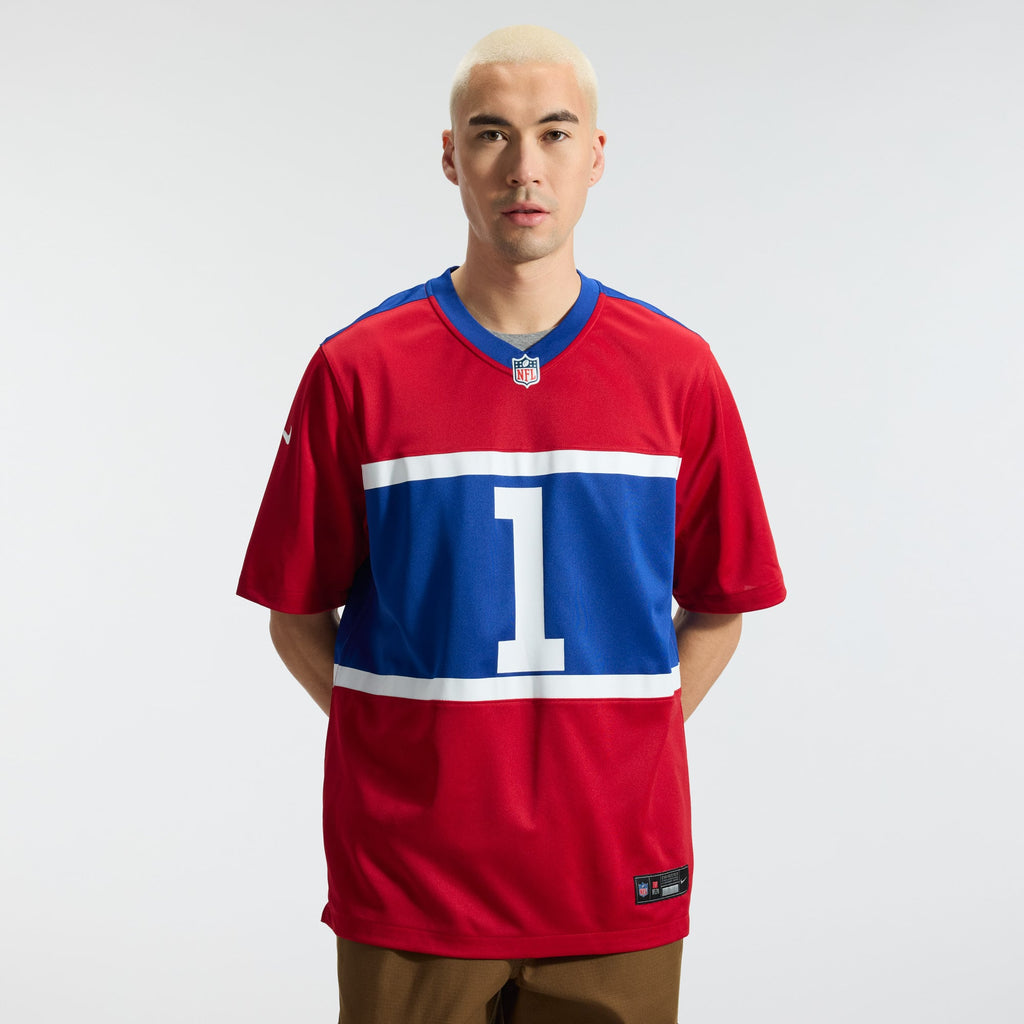 New York Giants Malik Nabers Nike Century Red Alternate Game Jersey